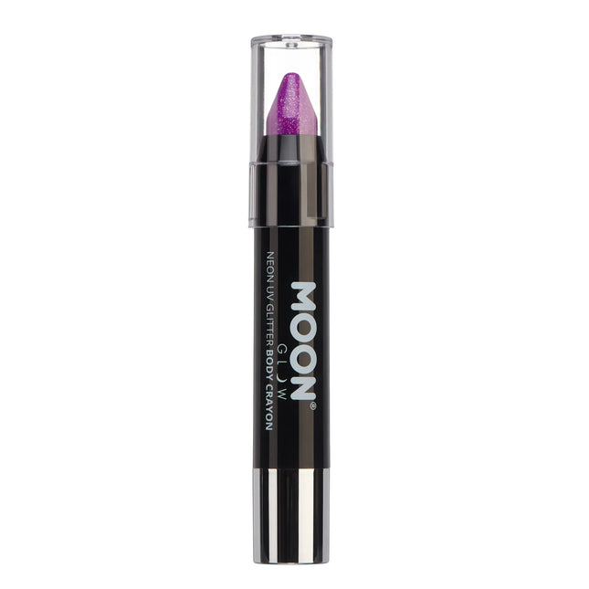 Moon Glow Neon UV Glitter Body Crayons Morado 3.2g