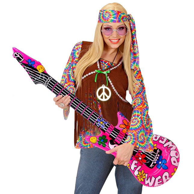 Hippie 60S Falsa Guitarra Hinchable 1,05m