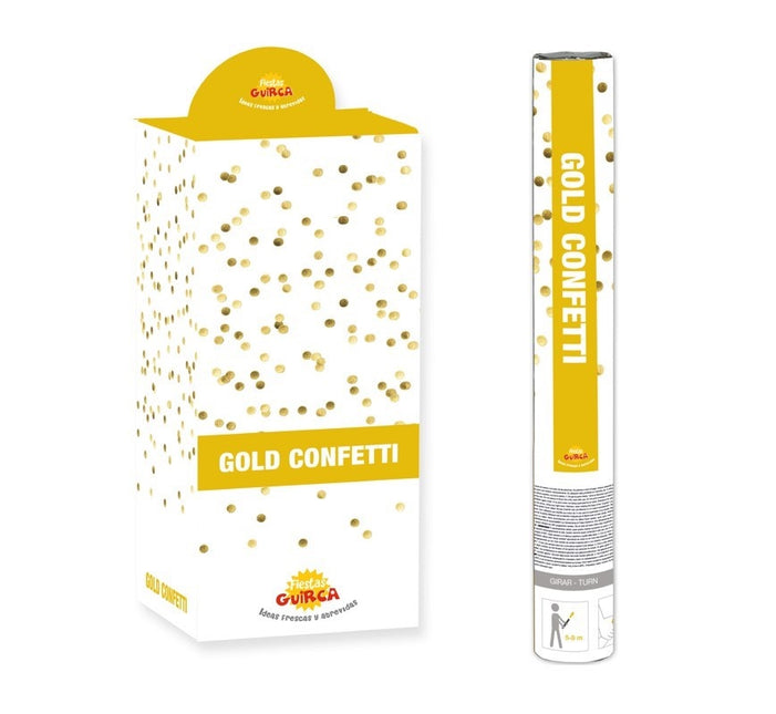 Cañón Confetti Oro 40cm