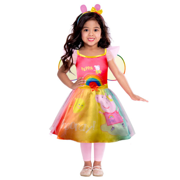 Disfraz de Peppa Vestido Arco Iris Infantil