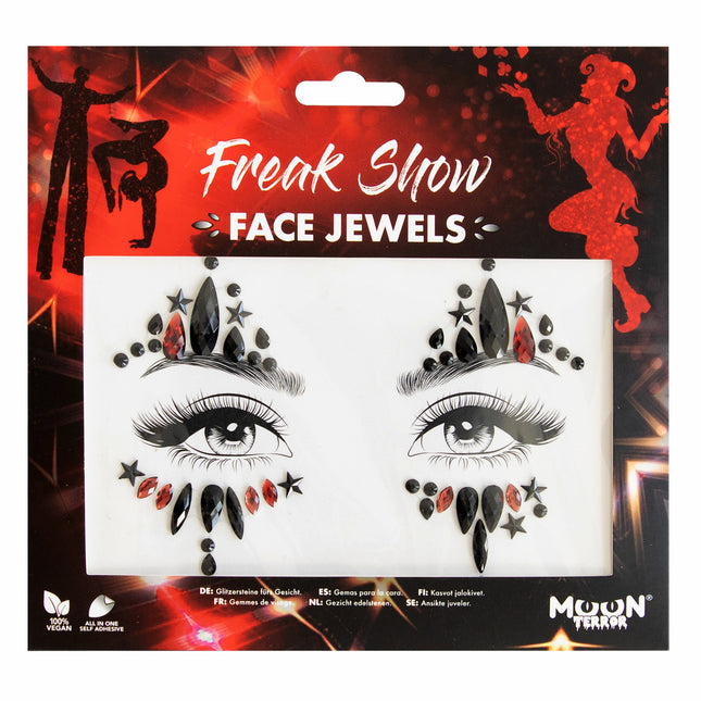 Espectáculo de monstruos Moon Terror Halloween Face Jewels