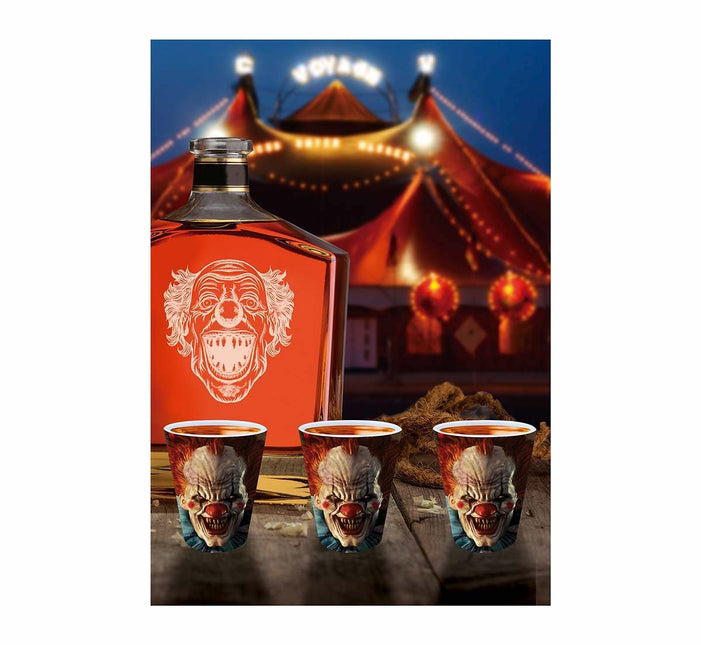 Halloween Vasos de chupito Payaso 5cm 3pcs