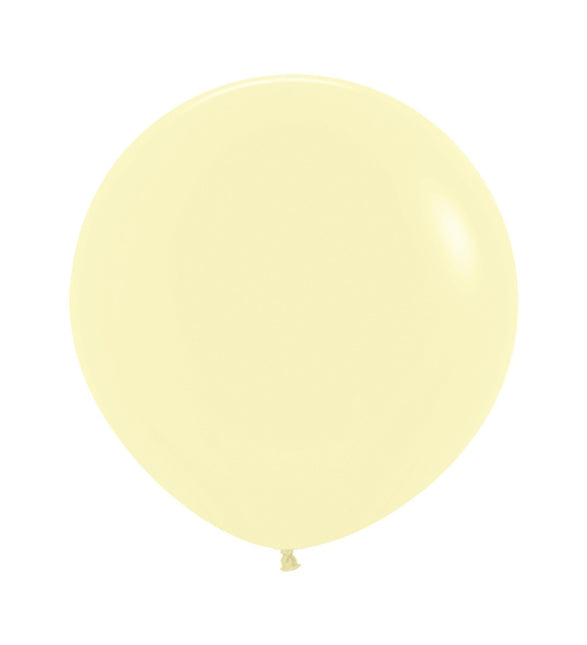 Globos Amarillo Mate Pastel 61cm 10pcs