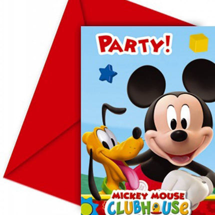 Mickey Mouse Invitaciones Decoración 6pcs