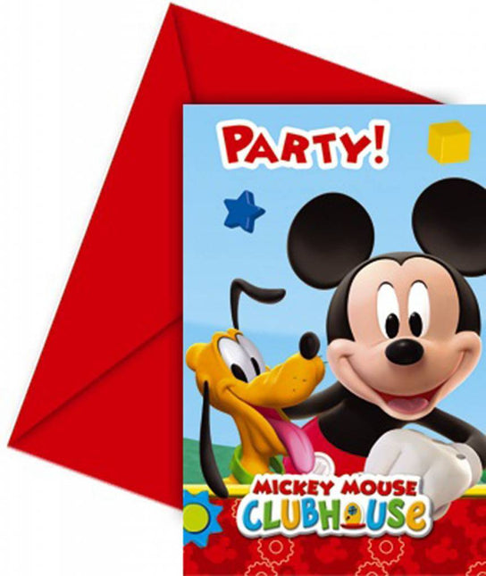 Mickey Mouse Invitaciones Decoración 6pcs