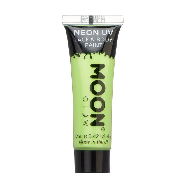 Pintura Facial UV Neón Pastel Verde Pastel Moon Glow 12ml