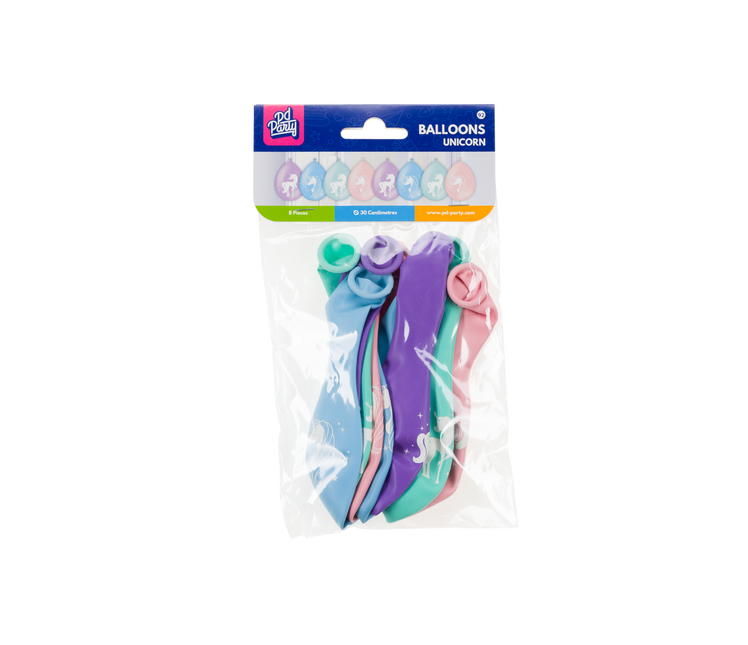 Globos Unicornio Colores 30cm 8pcs