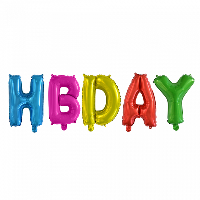 Globos Letra Set Hbday Color 41cm