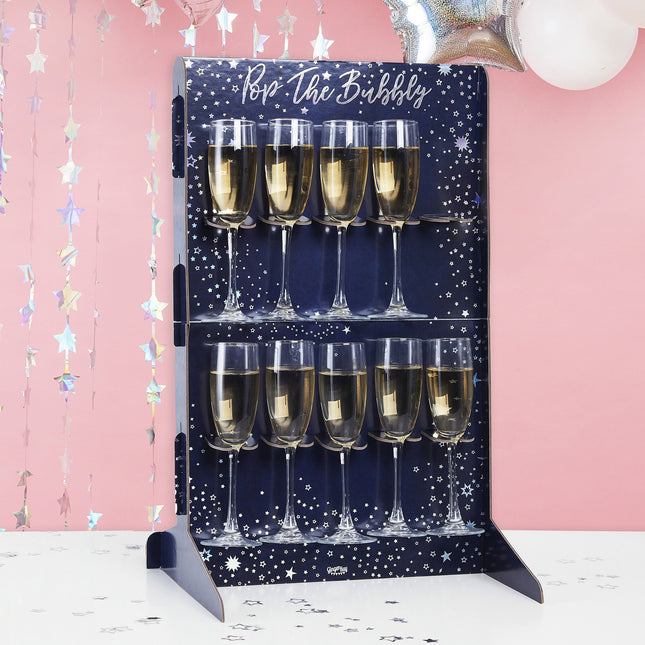 Decoracion de Mesa Azul Prosecco Stand 60cm