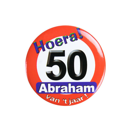 Abraham Button 50 años Señal de tráfico 5,5cm