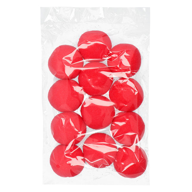 Narices rojas de payaso 12pcs