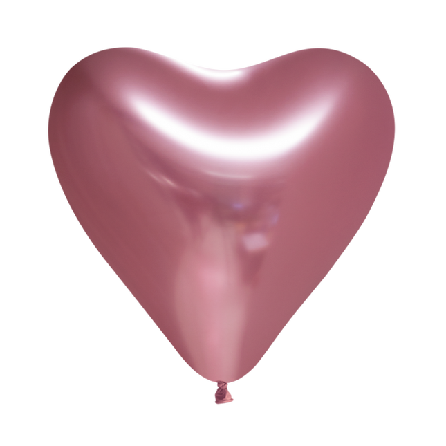 Globos Corazón Rosa 30cm 6pcs