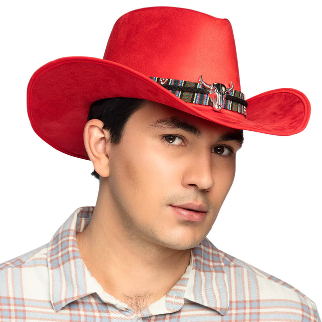 Sombrero Vaquero Rojo Luxe