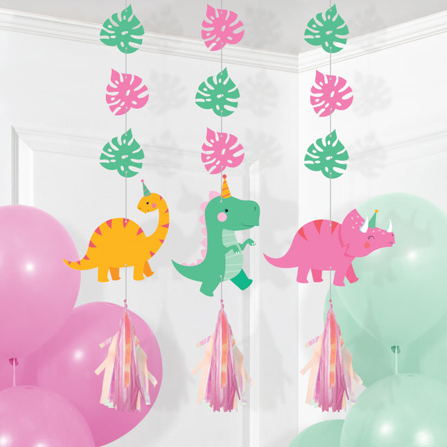 Dino Colgante Decoración 91cm 3pcs