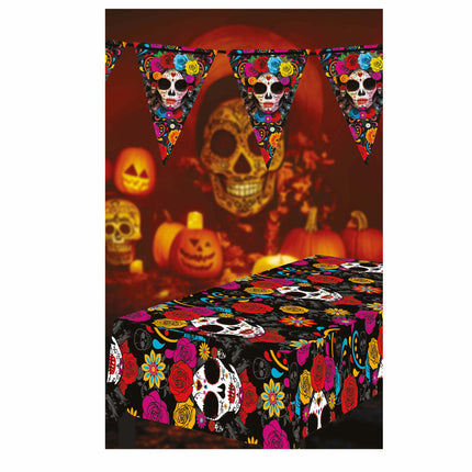 Mantel Halloween Flores 2.74m