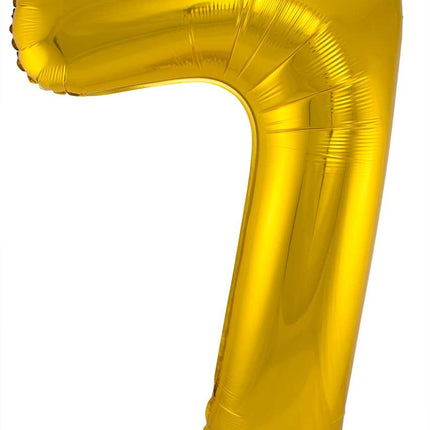 Globo Metalizado Figura 7 Oro XL 86cm vacío