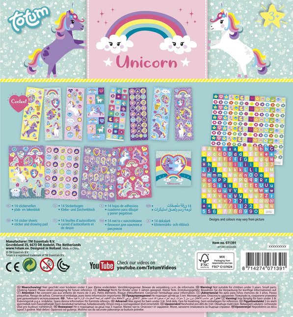 Juego de pegatinas Unicornio grande