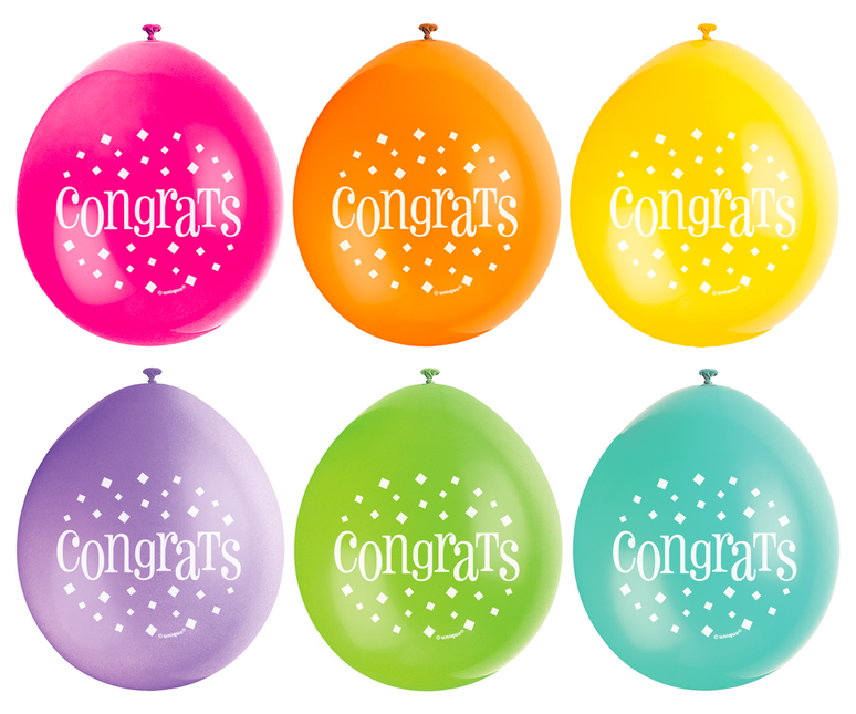 Globos Congrats 28cm 10pcs