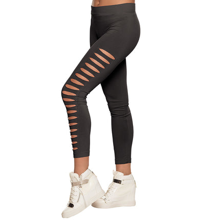 Legging Negro Agujeros L-XL