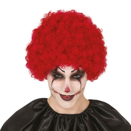 Halloween Peluca Afro Roja