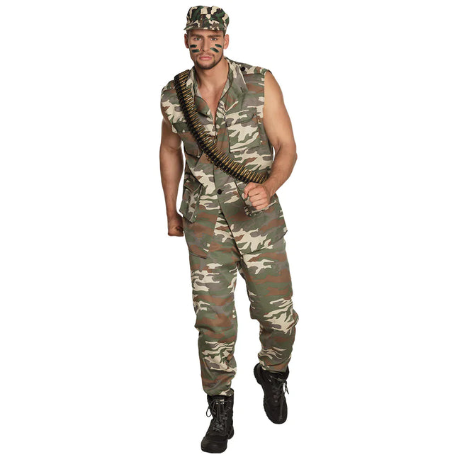 Traje militar hombre verde