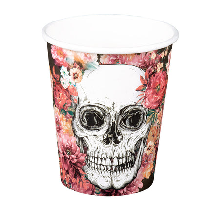 Tazas Día De Los Muertos Papel 210ml 10pcs