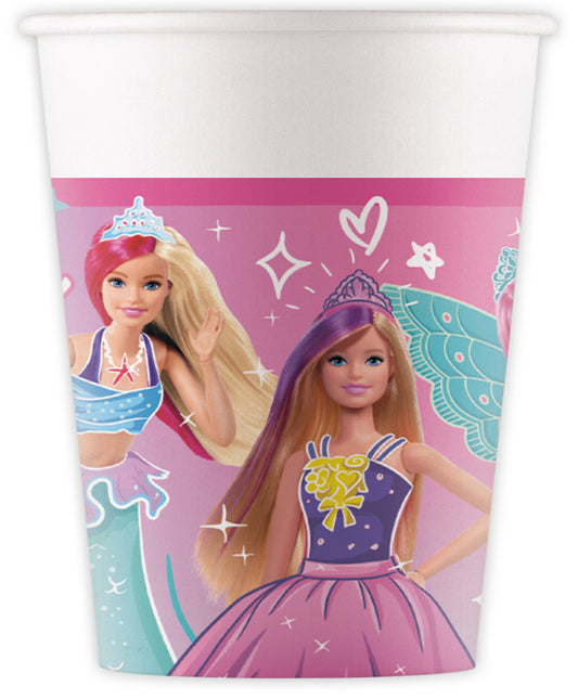 Tazas Barbie Fantasía 8pcs