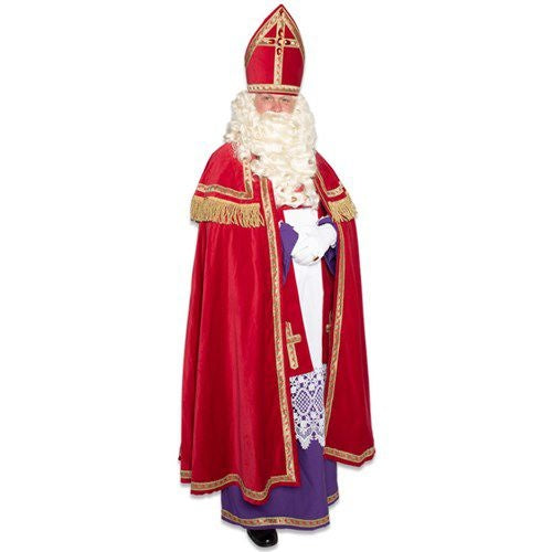 Traje de Sinterklaas Terciopelo de algodón con mitra 5 piezas