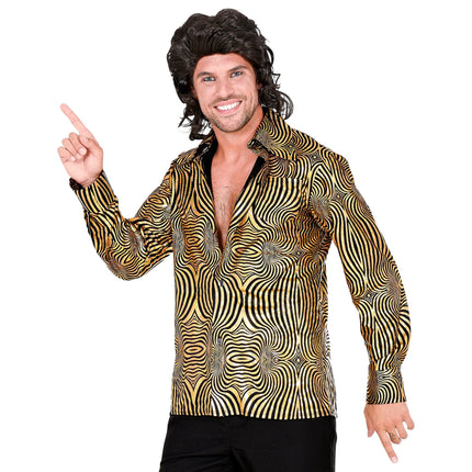 Blusa Disco 70S Oro Hombre