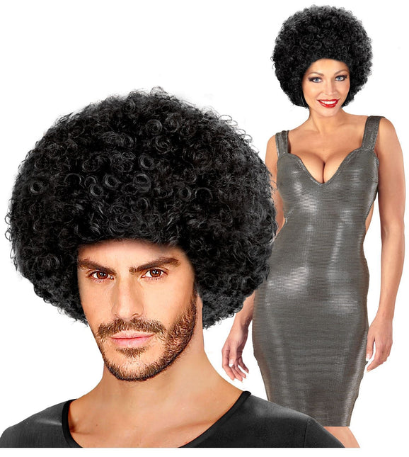 Peluca Negra Afro Unisex