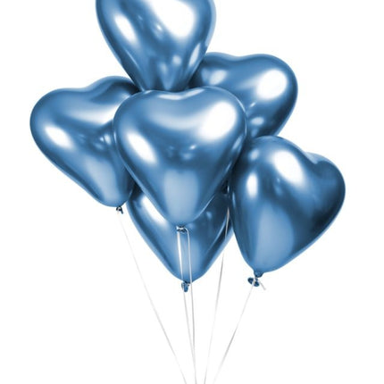 Globos Corazón Azul 30cm 6pcs