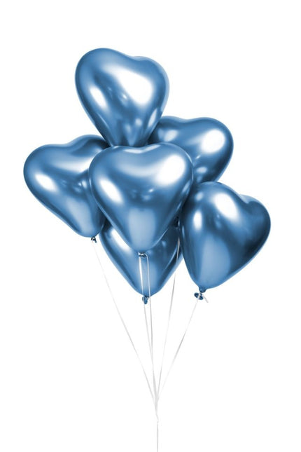 Globos Corazón Azul 30cm 6pcs