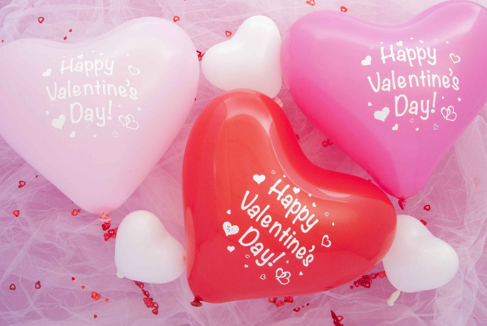 Globos Corazón Feliz San Valentín Mix 30cm 50pcs