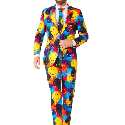 Traje de goteo sonriente para hombre OppoSuits