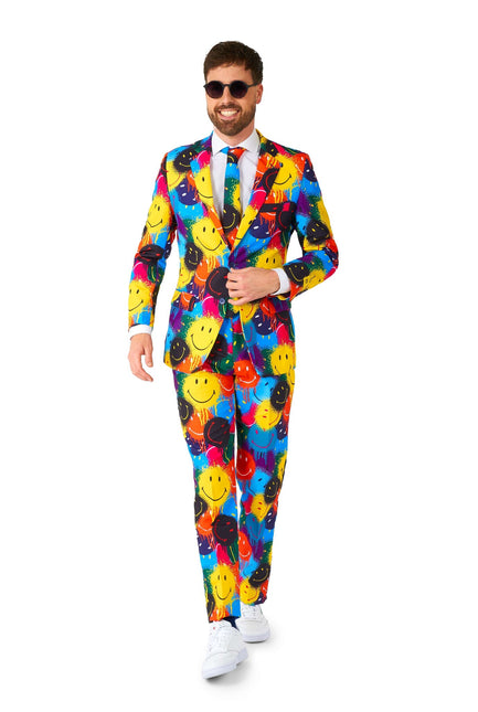 Traje de goteo sonriente para hombre OppoSuits