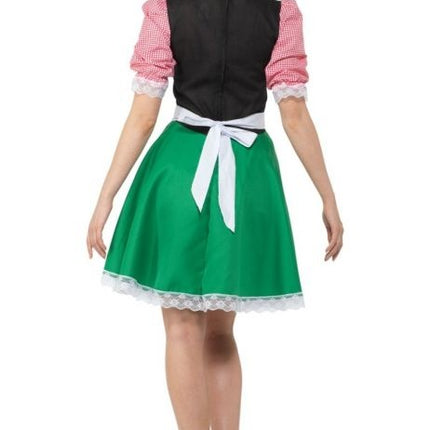 Vestido Dirndl Oktoberfest Rojo Verde