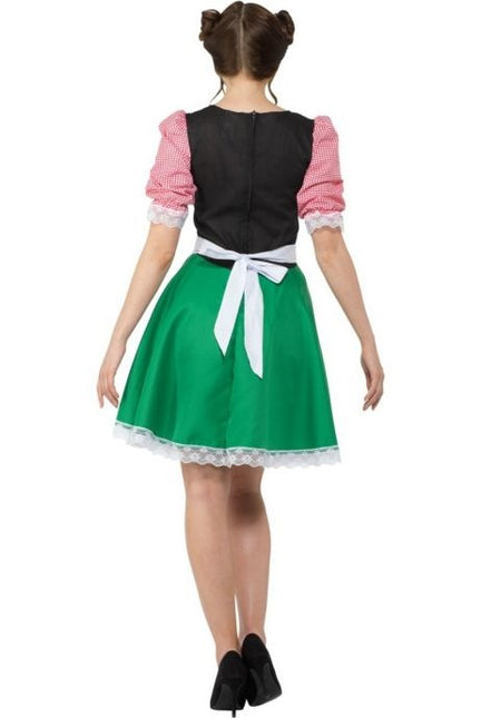 Vestido Dirndl Oktoberfest Rojo Verde