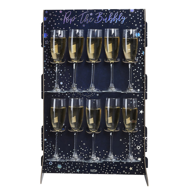 Decoracion de Mesa Azul Prosecco Stand 60cm