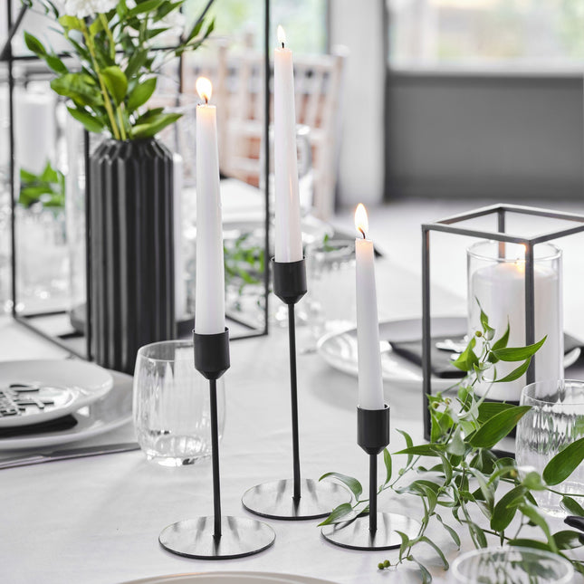 Candelabro Negro 3pcs