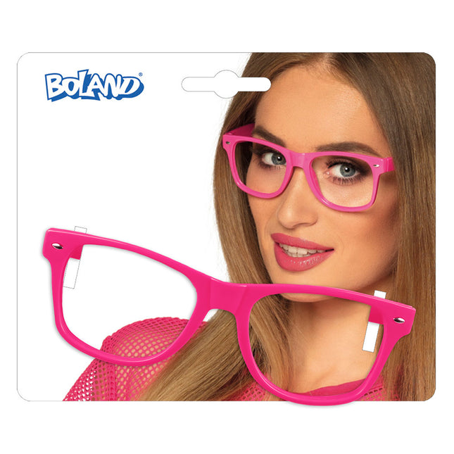 Gafas de fiesta rosa neón