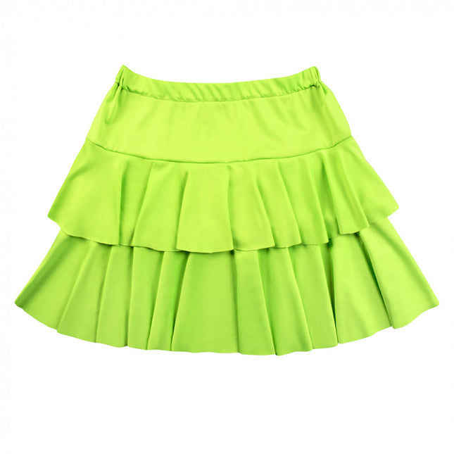 Minifalda verde volantes