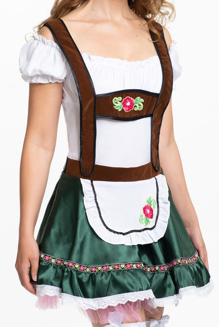 Vestido Dirndl Oktoberfest Flores