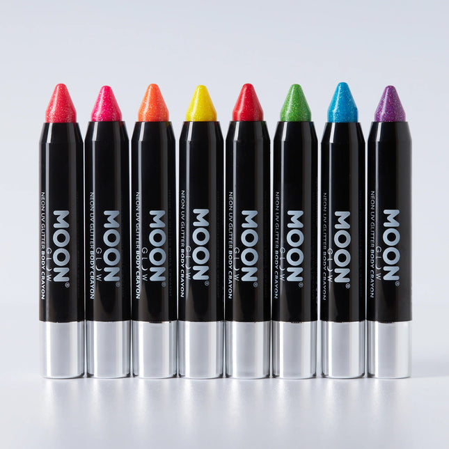 Moon Glow Neon UV Glitter Body Crayons Amarillo 3.2g