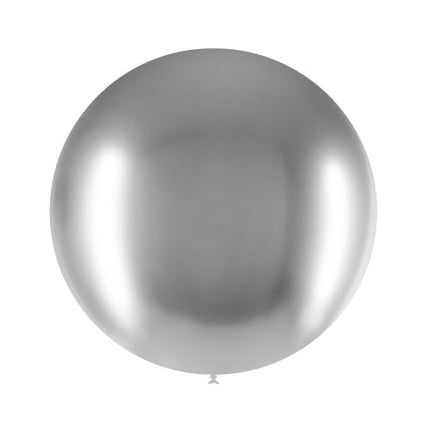 Globo Gigante Plateado Cromado 60cm