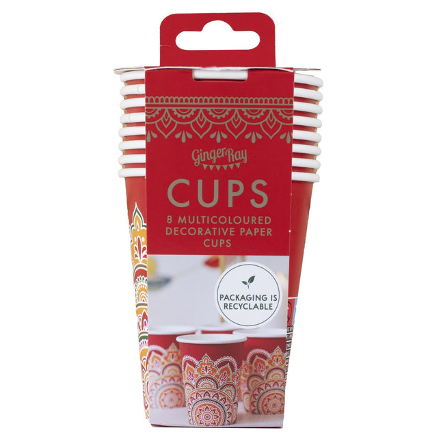 Vasos Diwali 266ml 8pcs