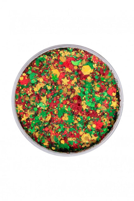 PXP Pressed Chunky Glitter Creme Grande Rojo/Amarillo/Verde 40ml