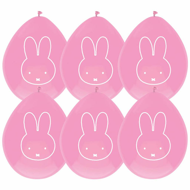 Globos Miffy Rosa Claro 30cm 6pcs