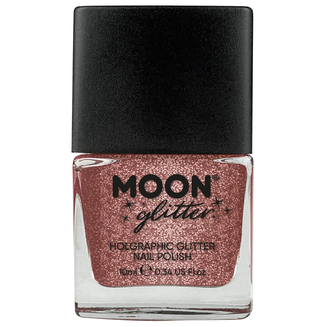 Esmalte de uñas Moon Glitter Holográfico Oro Rosa 14ml