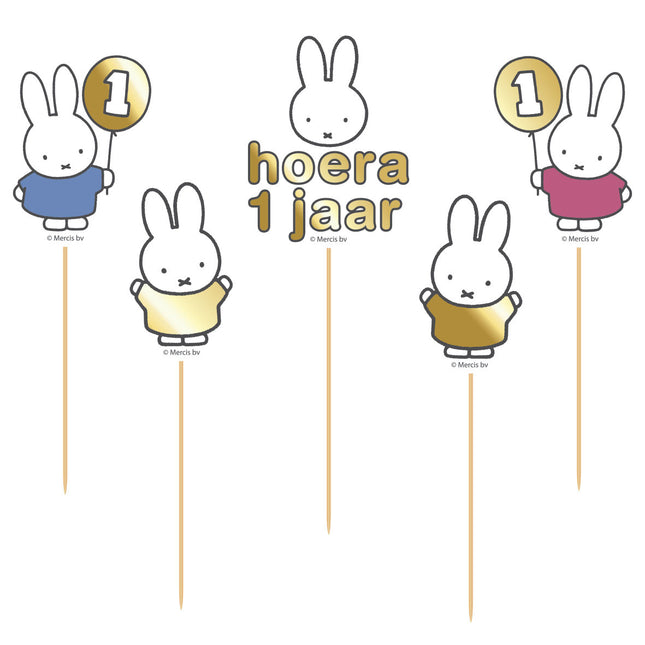 Miffy Cake Topper Set 15cm 5 piezas