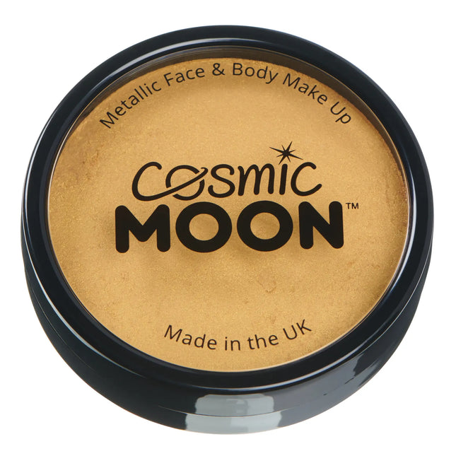 Luna Cósmica Metalizada Pro Face Paint Cake Pots Oro 36g